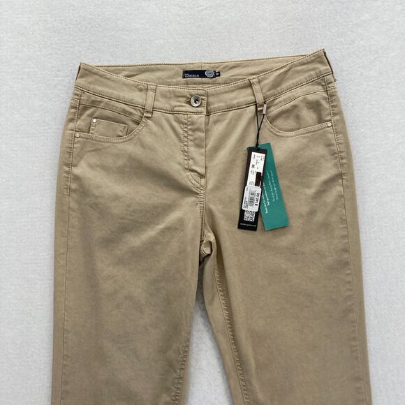 Atelier Gardeur Zuri Women's 38 Slim Fit Brown Stretch‎ Fabric 5 Pocket Pants - Picture 2 of 14